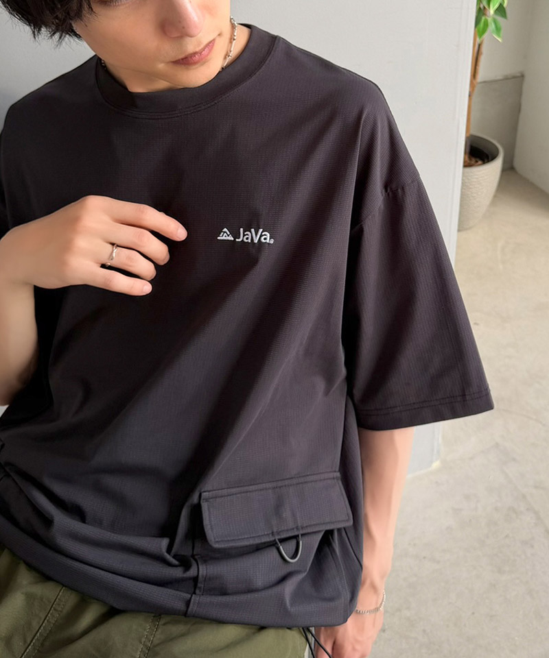【接触冷感・吸水速乾】BIGポケット＆裾ドローコード マイクロメッシュTシャツ JaVa クラシカルエルフ jo1150091 | classicalelf | 06