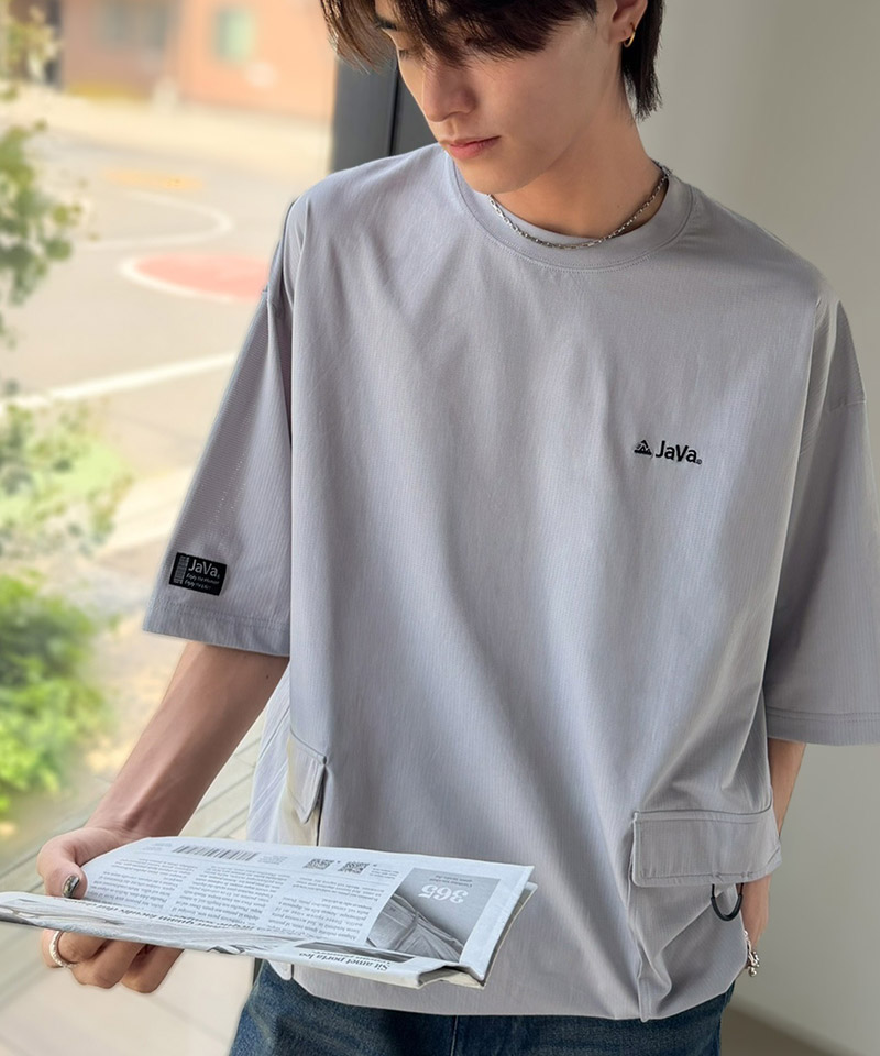 【接触冷感・吸水速乾】BIGポケット＆裾ドローコード マイクロメッシュTシャツ JaVa クラシカルエルフ jo1150091 | classicalelf | 09