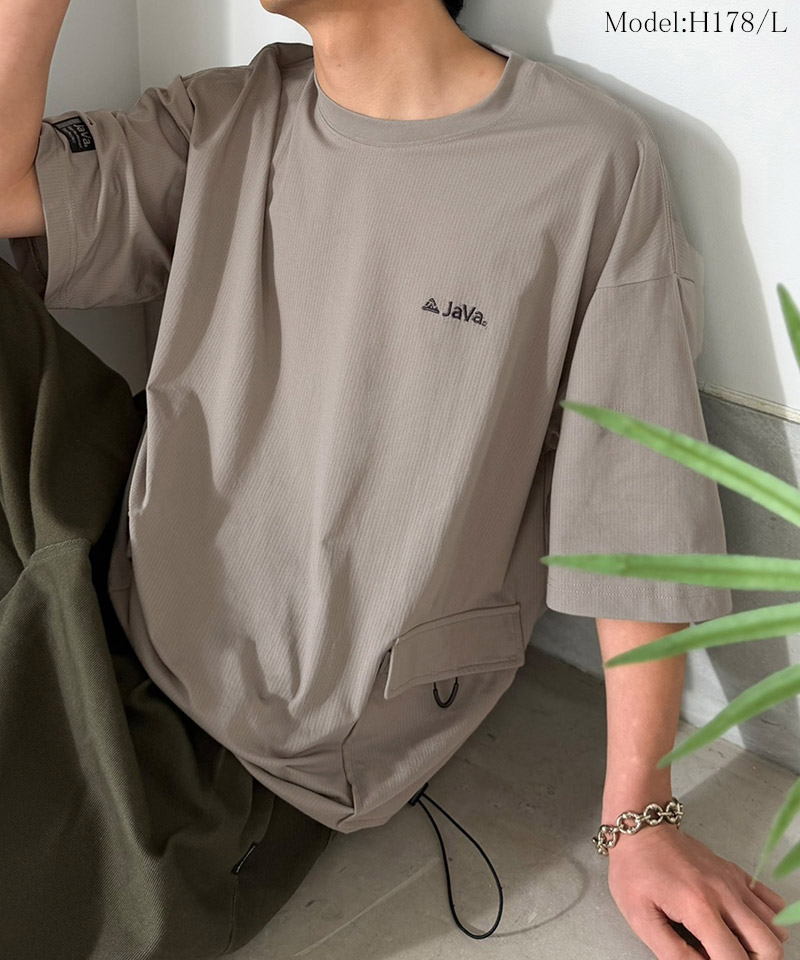 【接触冷感・吸水速乾】BIGポケット＆裾ドローコード マイクロメッシュTシャツ JaVa クラシカルエルフ jo1150091 | classicalelf | 12