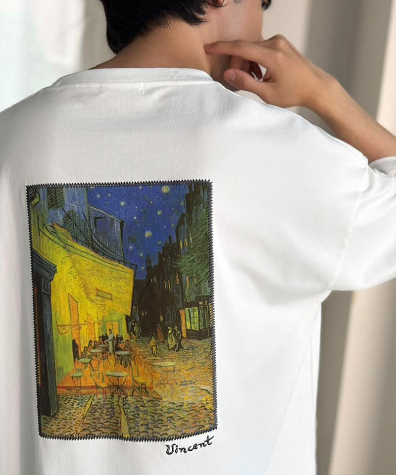 ステッチ刺繍MIXデザイン ゴッホ絵画Tシャツ【接触冷感・UVカット】Classical Elf Java クラシカルエルフ jo1150093 | classicalelf | 05