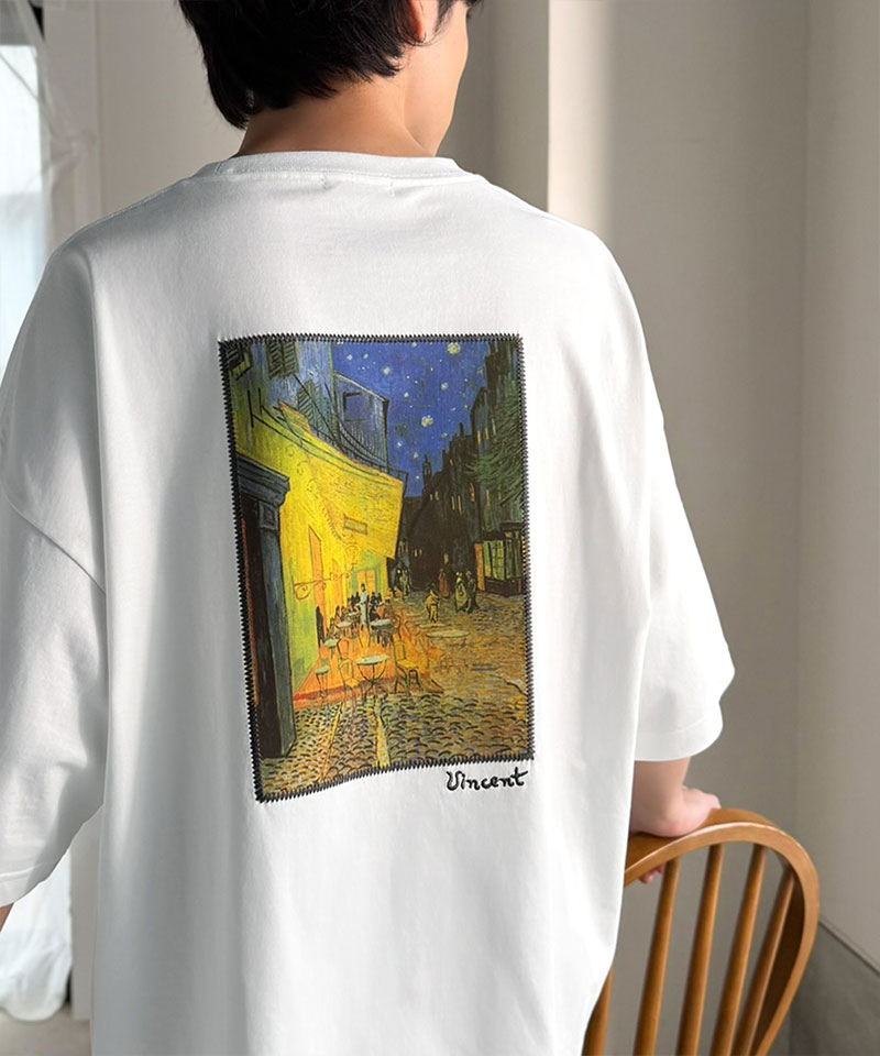 ステッチ刺繍MIXデザイン ゴッホ絵画Tシャツ【接触冷感・UVカット】Classical Elf Java クラシカルエルフ jo1150093 | classicalelf | 06