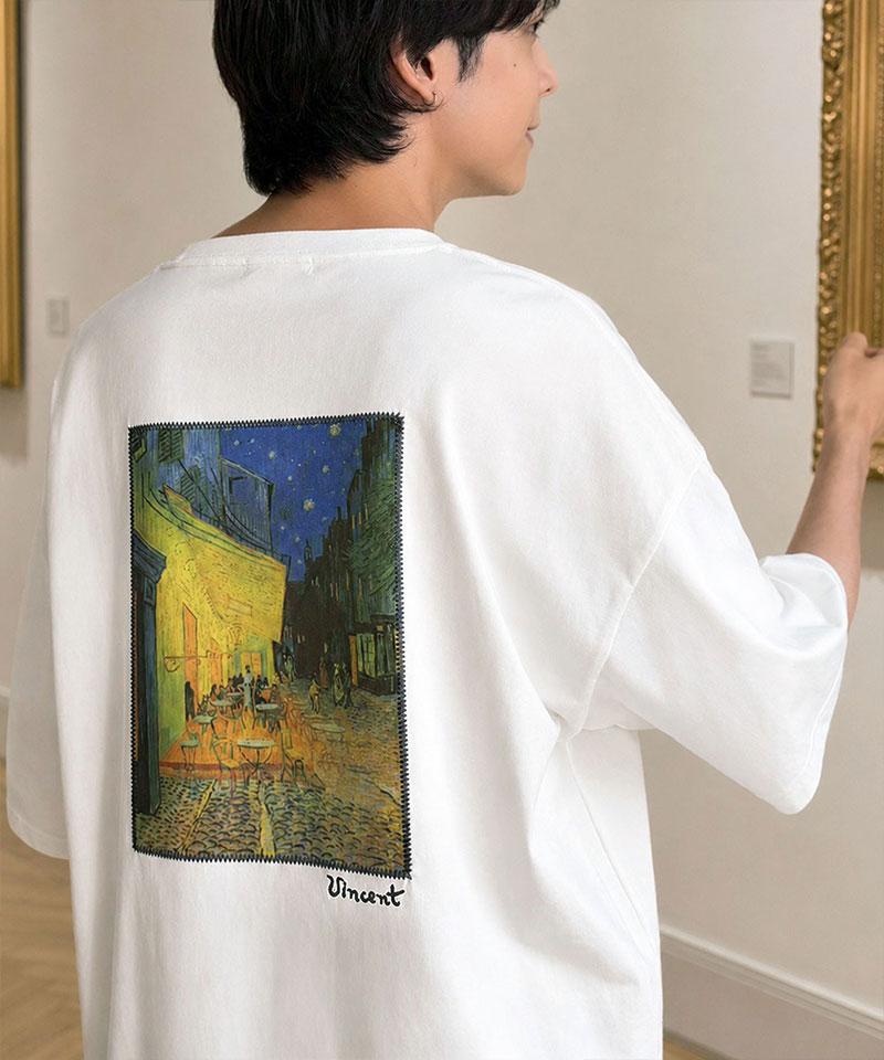 ステッチ刺繍MIXデザイン ゴッホ絵画Tシャツ【接触冷感・UVカット】Classical Elf Java クラシカルエルフ jo1150093 | classicalelf | 07