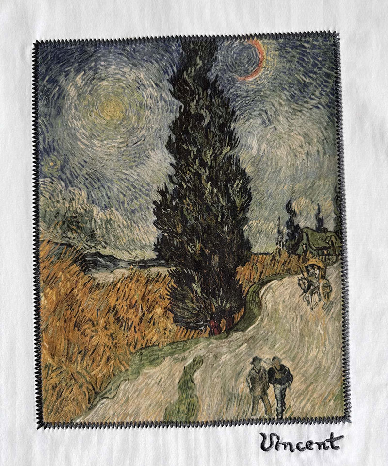 ステッチ刺繍MIXデザイン ゴッホ絵画Tシャツ【接触冷感・UVカット】Classical Elf Java クラシカルエルフ jo1150093 | classicalelf | 08