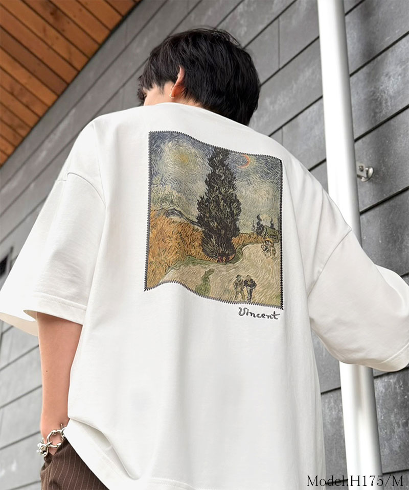 ステッチ刺繍MIXデザイン ゴッホ絵画Tシャツ【接触冷感・UVカット】Classical Elf Java クラシカルエルフ jo1150093 | classicalelf | 09