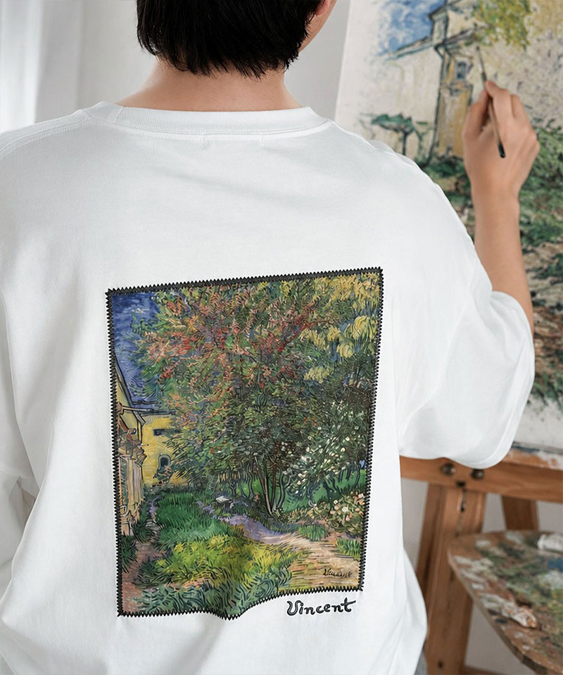 ステッチ刺繍MIXデザイン ゴッホ絵画Tシャツ【接触冷感・UVカット】Classical Elf Java クラシカルエルフ jo1150093 | classicalelf | 15