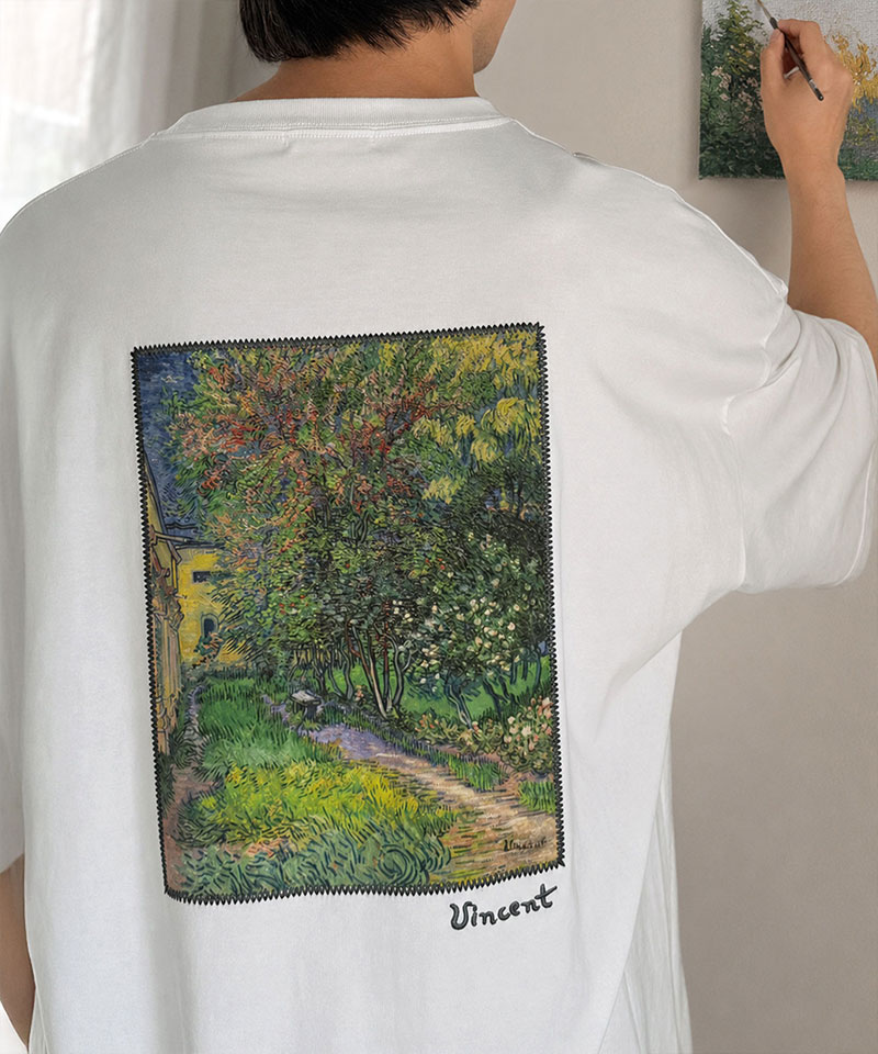 ステッチ刺繍MIXデザイン ゴッホ絵画Tシャツ【接触冷感・UVカット】Classical Elf Java クラシカルエルフ jo1150093 | classicalelf | 16