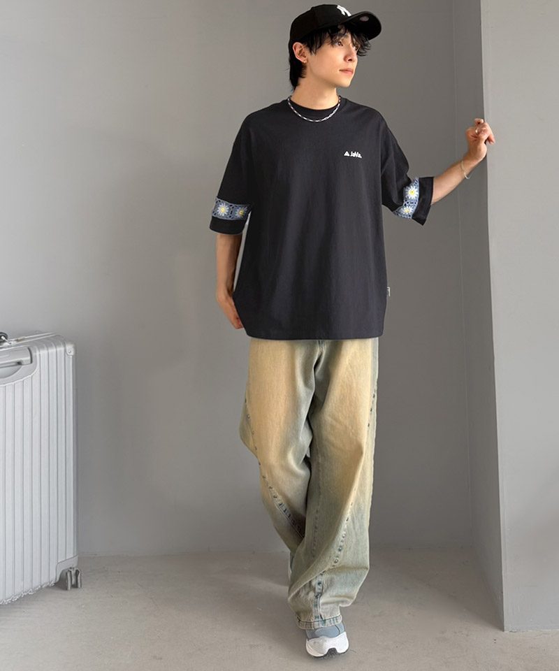 《JaVaジャバコラボ》袖先に遊びと清涼感を。袖クロシェ編み 配色切り替えデザインTシャツ JaVa クラシカルエルフ jo1150094 | classicalelf | 11