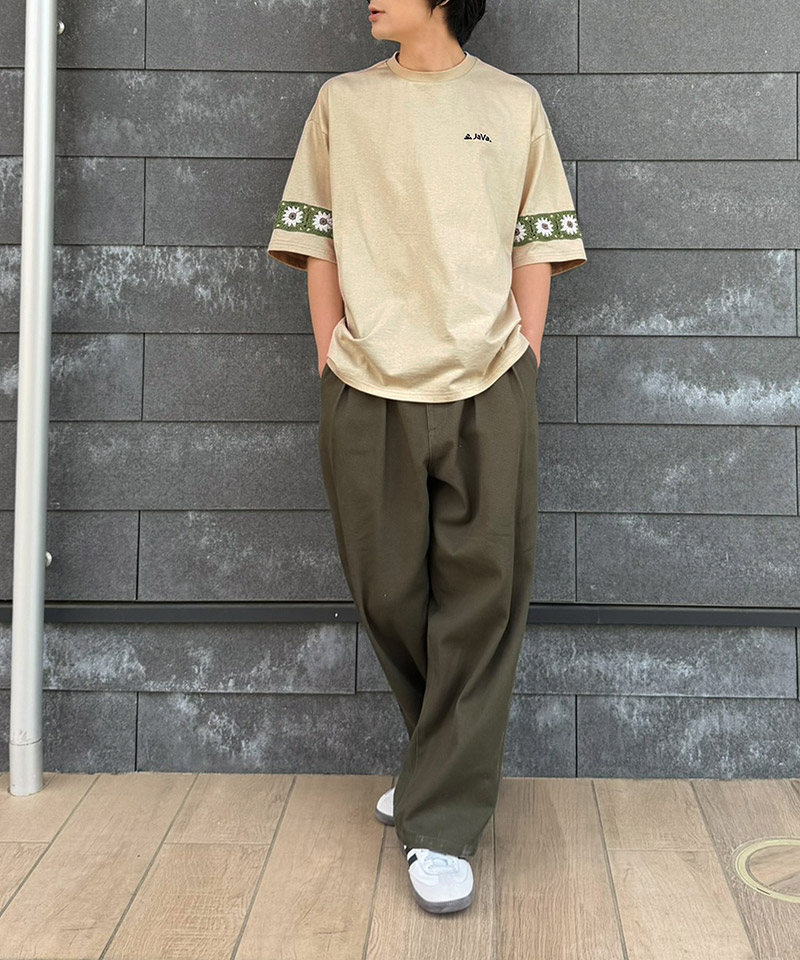《JaVaジャバコラボ》袖先に遊びと清涼感を。袖クロシェ編み 配色切り替えデザインTシャツ JaVa クラシカルエルフ jo1150094 | classicalelf | 16