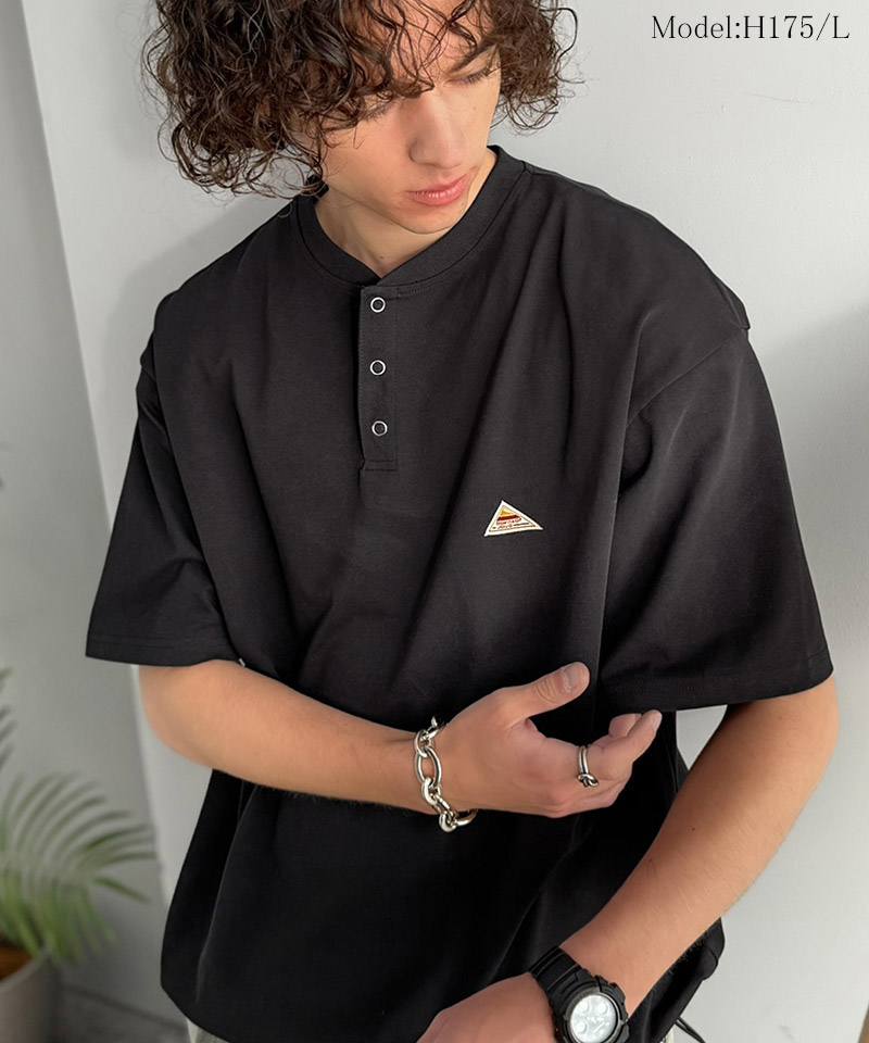 《java ジャバコラボ》 【接触冷感機能付き】 tシャツ メンズ 半袖 トップス ヘンリーネック ひんやり | classicalelf | 05