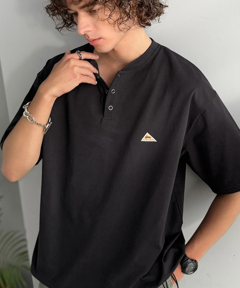 《java ジャバコラボ》 【接触冷感機能付き】 tシャツ メンズ 半袖 トップス ヘンリーネック ひんやり | classicalelf | 06