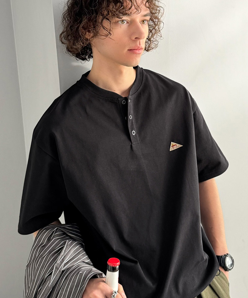 《java ジャバコラボ》 【接触冷感機能付き】 tシャツ メンズ 半袖 トップス ヘンリーネック ひんやり | classicalelf | 07