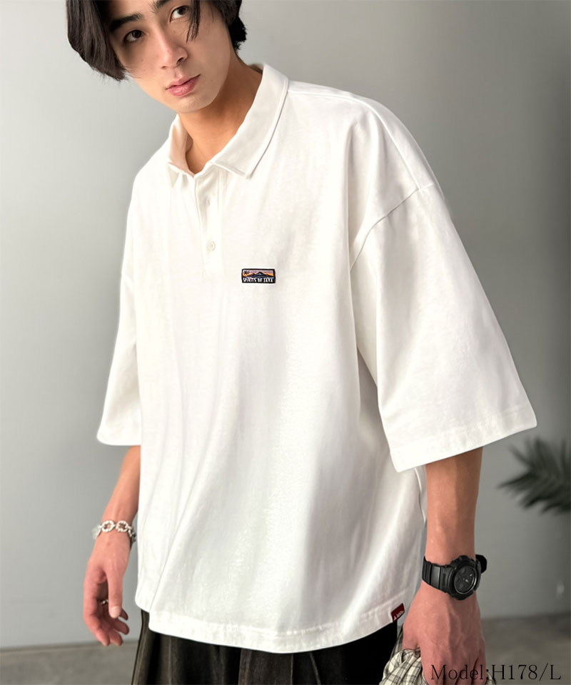 《 java ジャバコラボ 》トップス ポロシャツ メンズ ヘビロテ確定 綿100％ ヘビーウェイト 素材 スーパーワイド シルエット 衿 大きいサイズ 春 夏 | classicalelf | 02