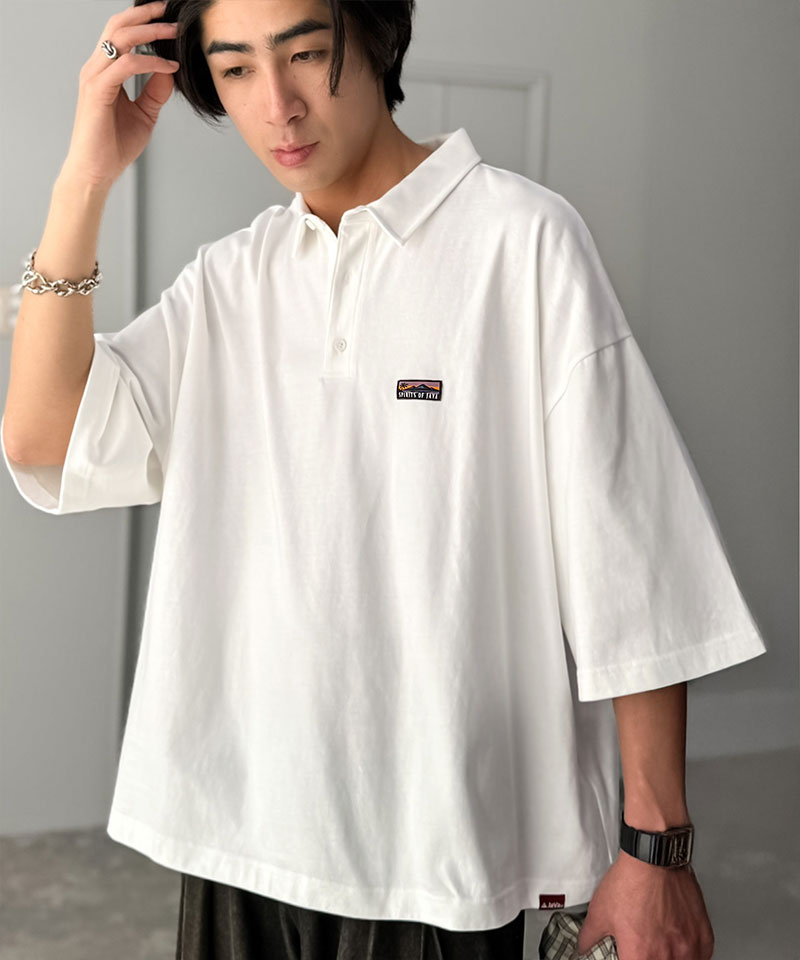 《 java ジャバコラボ 》トップス ポロシャツ メンズ ヘビロテ確定 綿100％ ヘビーウェイト 素材 スーパーワイド シルエット 衿 大きいサイズ 春 夏 | classicalelf | 03