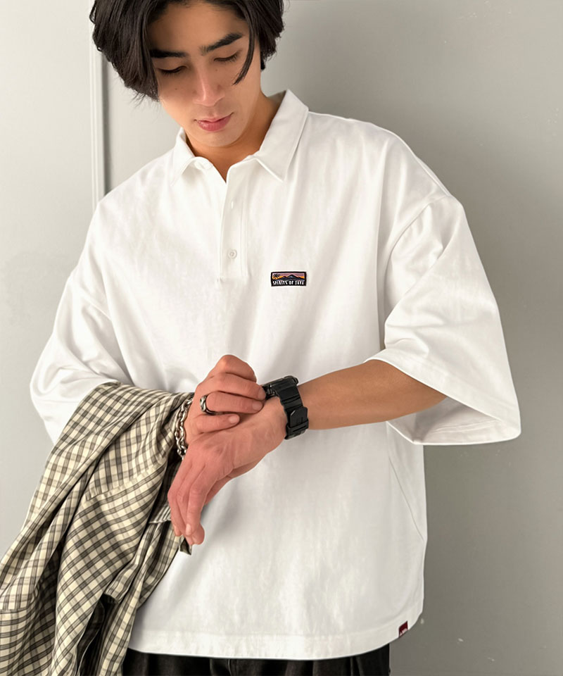 《 java ジャバコラボ 》トップス ポロシャツ メンズ ヘビロテ確定 綿100％ ヘビーウェイト 素材 スーパーワイド シルエット 衿 大きいサイズ 春 夏 | classicalelf | 05