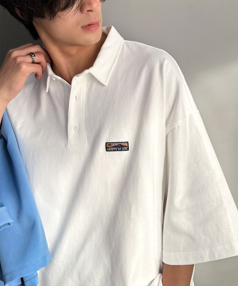 《 java ジャバコラボ 》トップス ポロシャツ メンズ ヘビロテ確定 綿100％ ヘビーウェイト 素材 スーパーワイド シルエット 衿 大きいサイズ 春 夏 | classicalelf | 06
