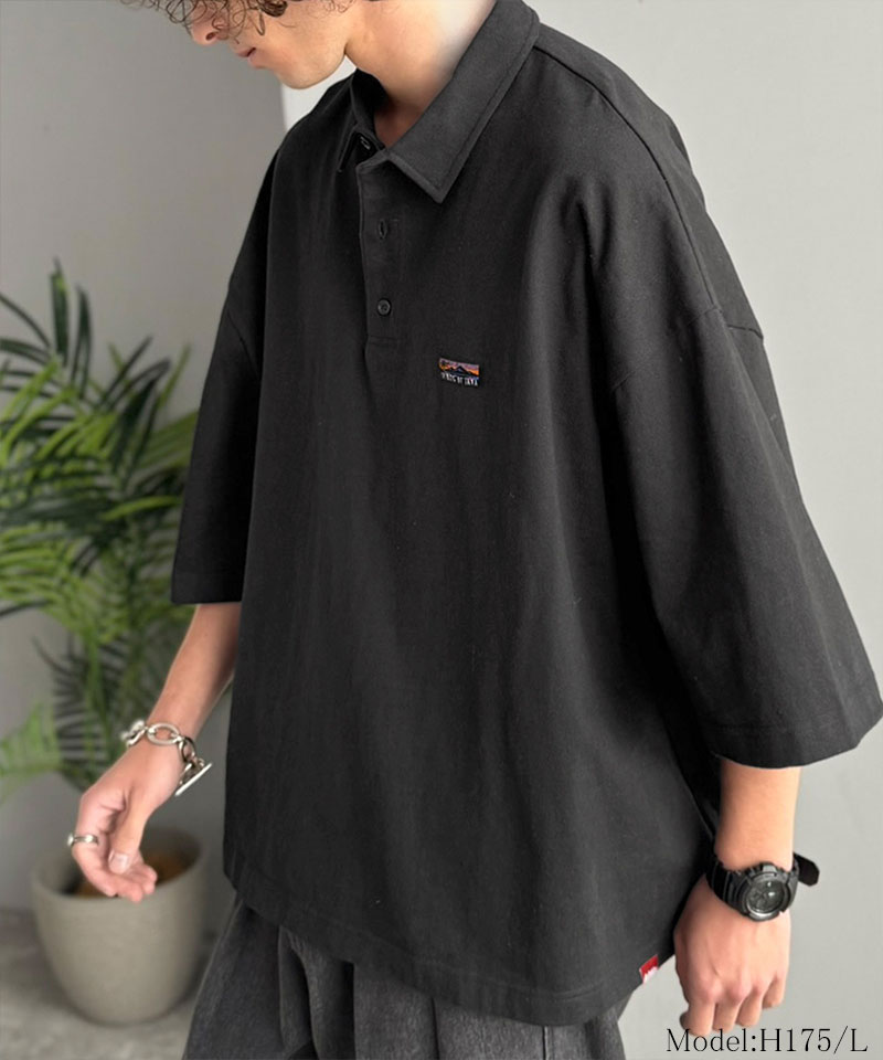 《 java ジャバコラボ 》トップス ポロシャツ メンズ ヘビロテ確定 綿100％ ヘビーウェイト 素材 スーパーワイド シルエット 衿 大きいサイズ 春 夏 | classicalelf | 07