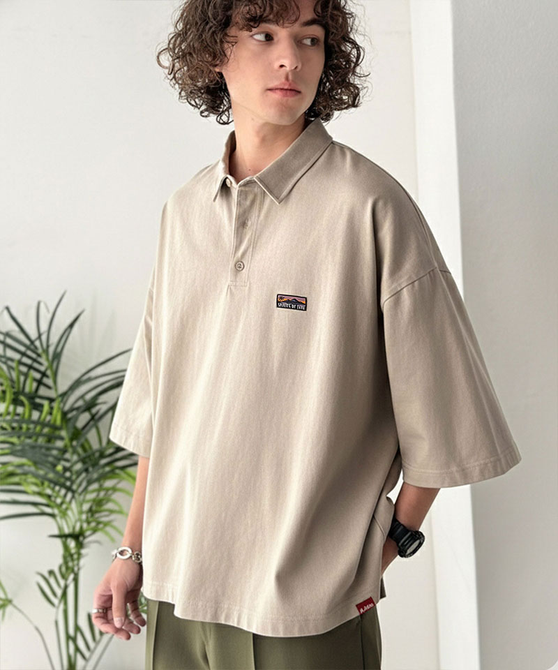 《 java ジャバコラボ 》トップス ポロシャツ メンズ ヘビロテ確定 綿100％ ヘビーウェイト 素材 スーパーワイド シルエット 衿 大きいサイズ 春 夏 | classicalelf | 13