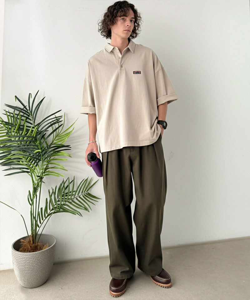 《 java ジャバコラボ 》トップス ポロシャツ メンズ ヘビロテ確定 綿100％ ヘビーウェイト 素材 スーパーワイド シルエット 衿 大きいサイズ 春 夏 | classicalelf | 15