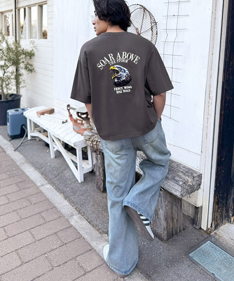 《java ジャバコラボ》 tシャツ メンズ 半袖 トップス コットン100% アニマル サガラ刺繍 ワッペン付き | classicalelf | 03