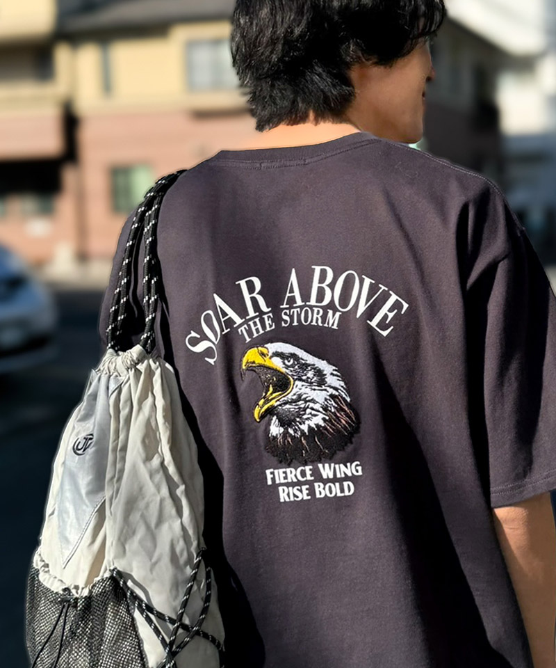 《java ジャバコラボ》 tシャツ メンズ 半袖 トップス コットン100% アニマル サガラ刺繍 ワッペン付き | classicalelf | 05