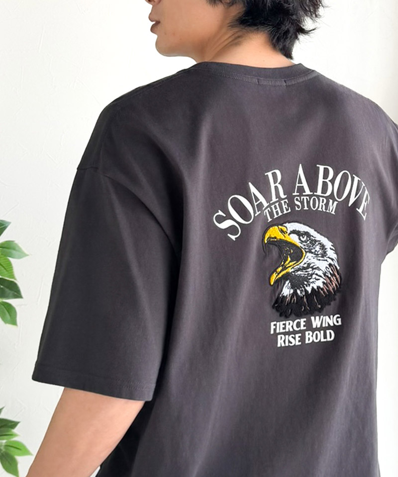 《java ジャバコラボ》 tシャツ メンズ 半袖 トップス コットン100% アニマル サガラ刺繍 ワッペン付き | classicalelf | 06