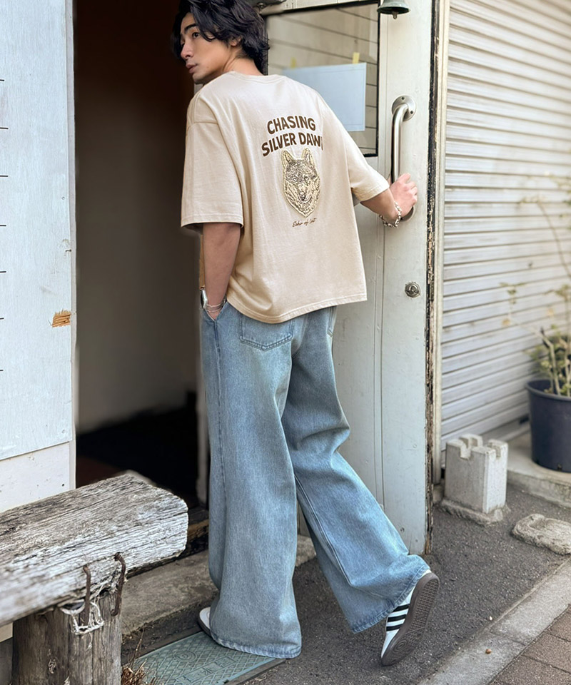 《java ジャバコラボ》 tシャツ メンズ 半袖 トップス コットン100% アニマル サガラ刺繍 ワッペン付き | classicalelf | 14