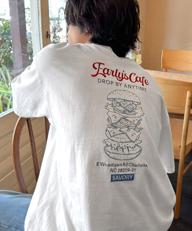 《java ジャバコラボ》 tシャツ メンズ 半袖 トップス 刺繍 プリント ハンバーガー クラシック | classicalelf | 04