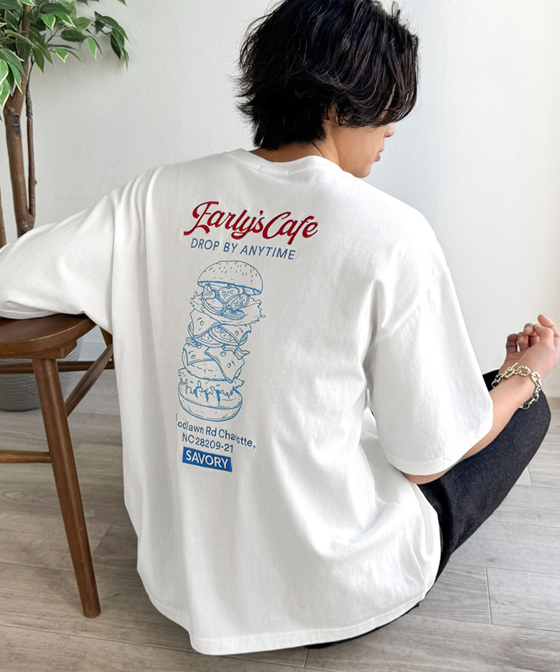 《java ジャバコラボ》 tシャツ メンズ 半袖 トップス 刺繍 プリント ハンバーガー クラシック | classicalelf | 05