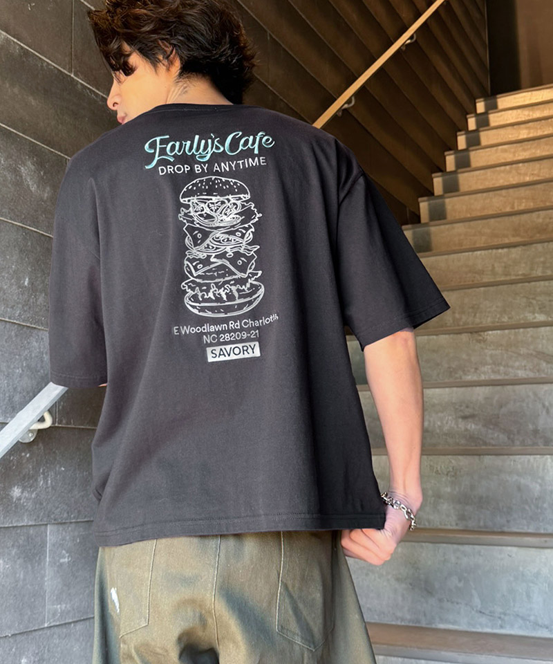 《java ジャバコラボ》 tシャツ メンズ 半袖 トップス 刺繍 プリント ハンバーガー クラシック | classicalelf | 08