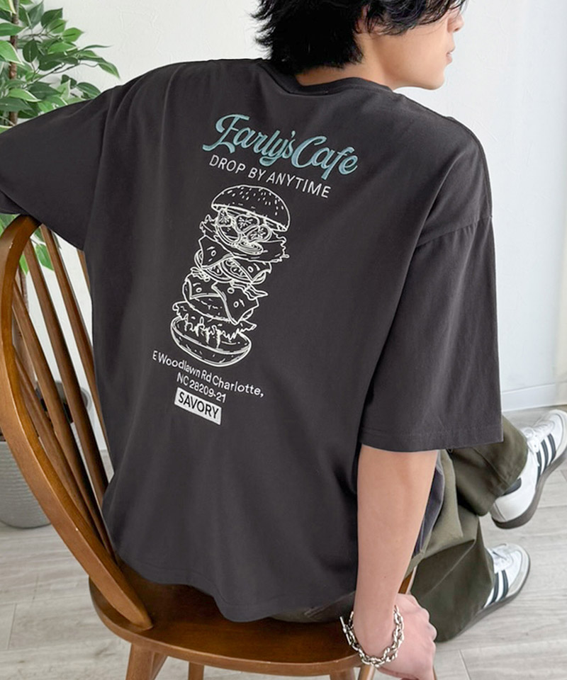 《java ジャバコラボ》 tシャツ メンズ 半袖 トップス 刺繍 プリント ハンバーガー クラシック | classicalelf | 11