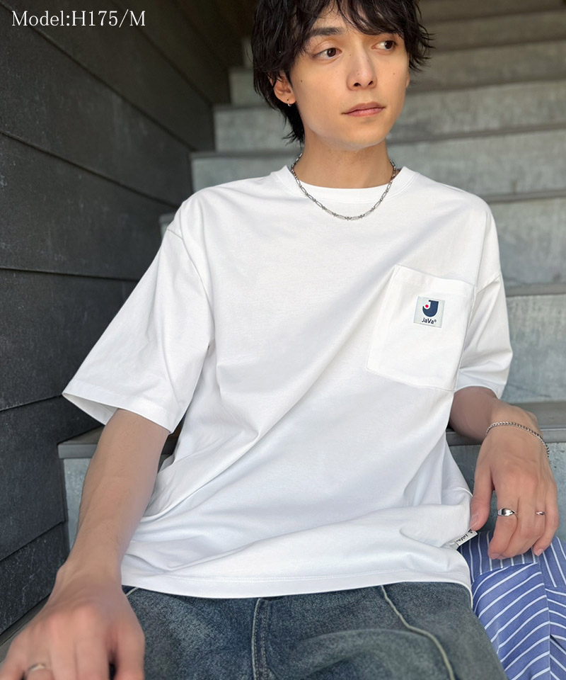 【接触冷感・抗菌防臭機能】胸ポケット付き ライトヘビーウェイト オーバーサイズTシャツ JaVa クラシカルエルフ jo1320020 | classicalelf | 03