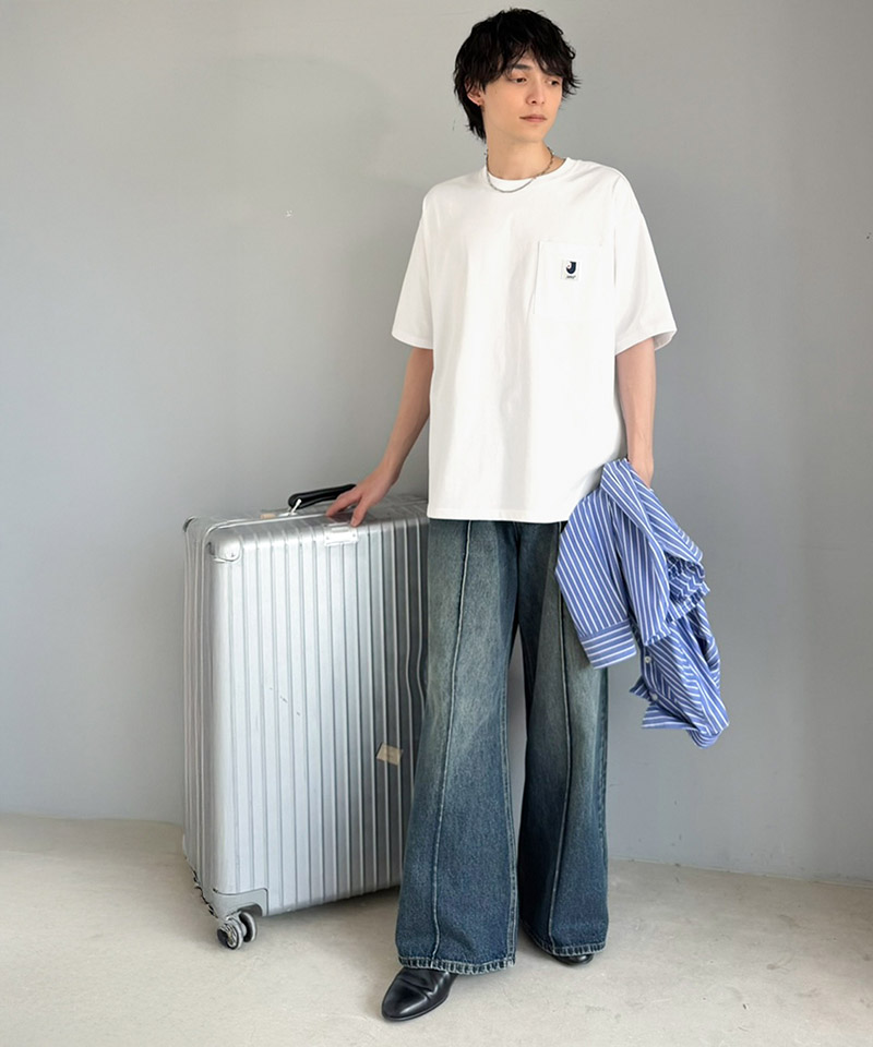 【接触冷感・抗菌防臭機能】胸ポケット付き ライトヘビーウェイト オーバーサイズTシャツ JaVa クラシカルエルフ jo1320020 | classicalelf | 05