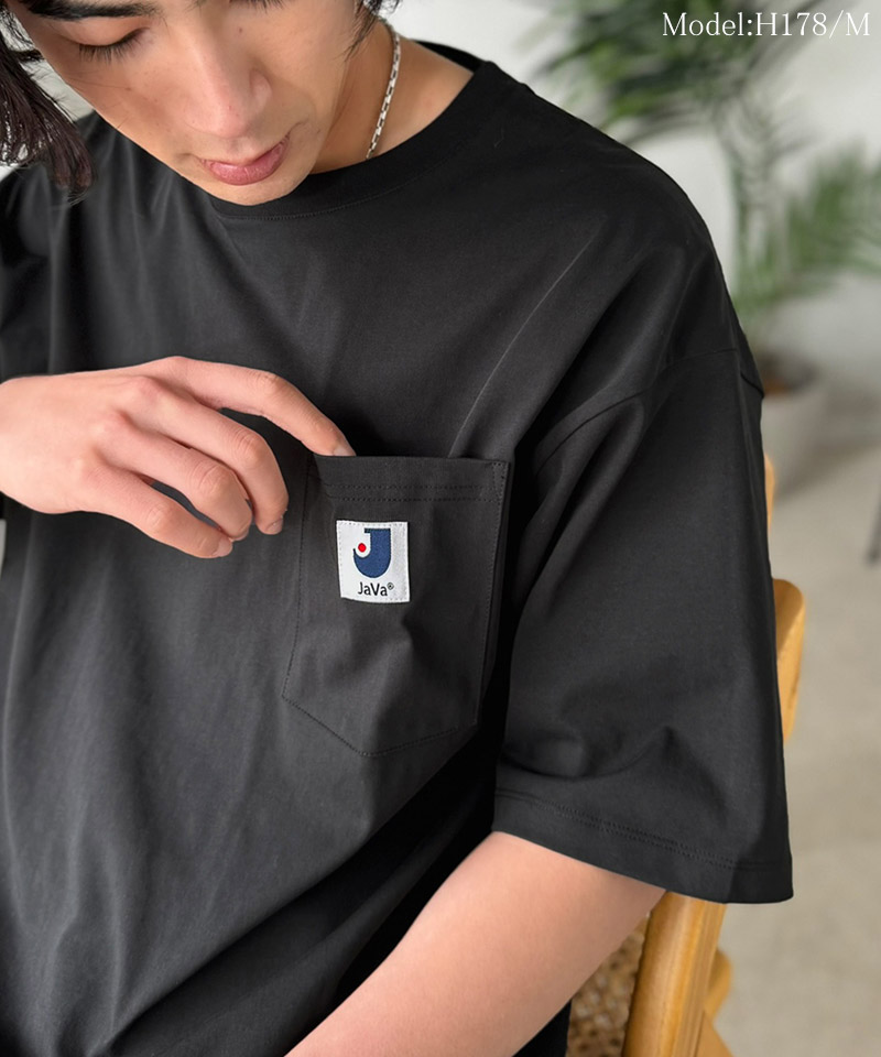 【接触冷感・抗菌防臭機能】胸ポケット付き ライトヘビーウェイト オーバーサイズTシャツ JaVa クラシカルエルフ jo1320020 | classicalelf | 06
