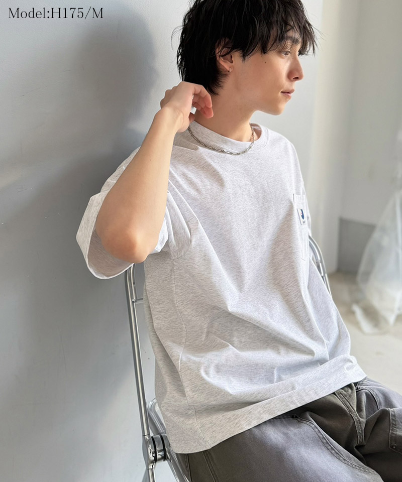 【接触冷感・抗菌防臭機能】胸ポケット付き ライトヘビーウェイト オーバーサイズTシャツ JaVa クラシカルエルフ jo1320020 | classicalelf | 09