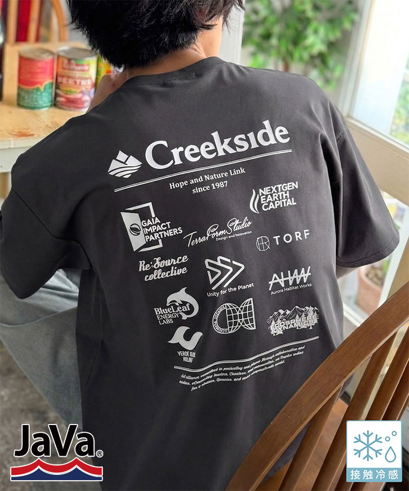 【接触冷感機能付き】アウトドアブランドロゴグラフィックTシャツ JaVa クラシカルエルフ jo1320022 | classicalelf