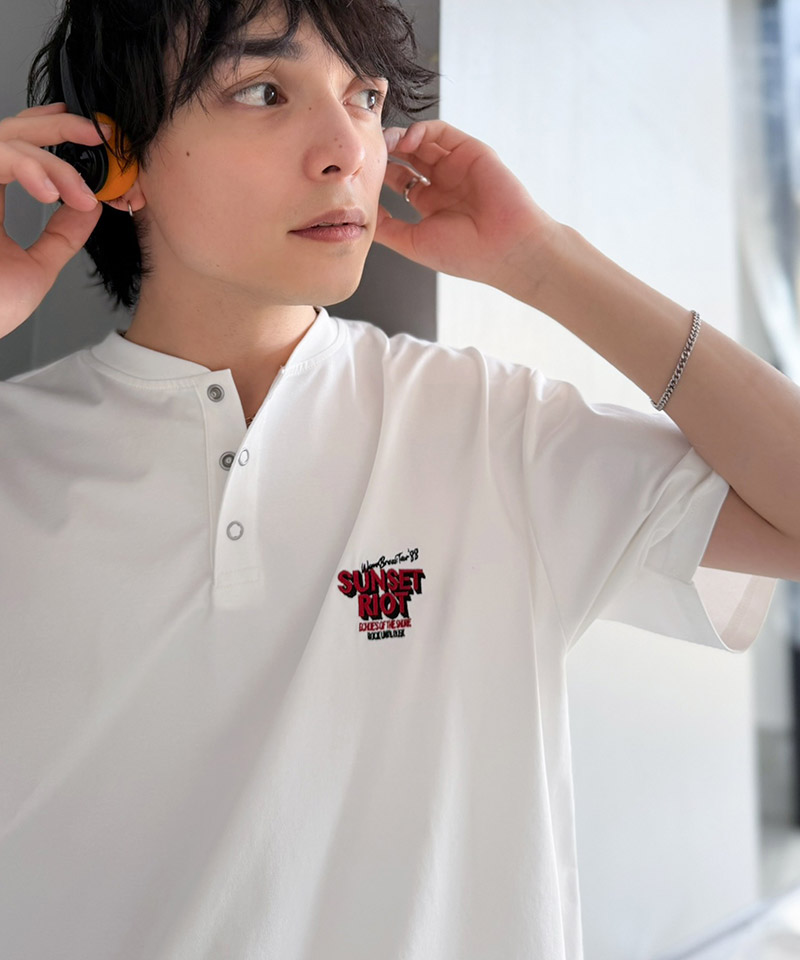 《JaVaジャバコラボ》【接触冷感き】ツアーロゴ刺繍 ヘビーウェイト素材 ヘンリーネックTシャツ JaVa クラシカルエルフ jo1320023 | classicalelf | 05