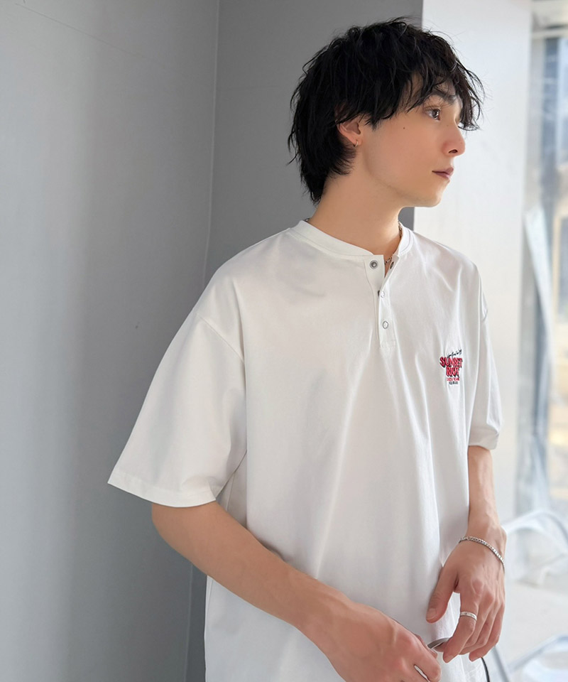 《JaVaジャバコラボ》【接触冷感き】ツアーロゴ刺繍 ヘビーウェイト素材 ヘンリーネックTシャツ JaVa クラシカルエルフ jo1320023 | classicalelf | 06