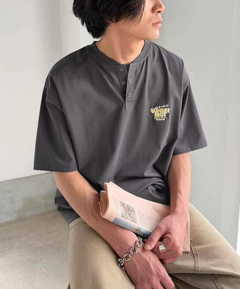 《JaVaジャバコラボ》【接触冷感き】ツアーロゴ刺繍 ヘビーウェイト素材 ヘンリーネックTシャツ JaVa クラシカルエルフ jo1320023 | classicalelf | 10