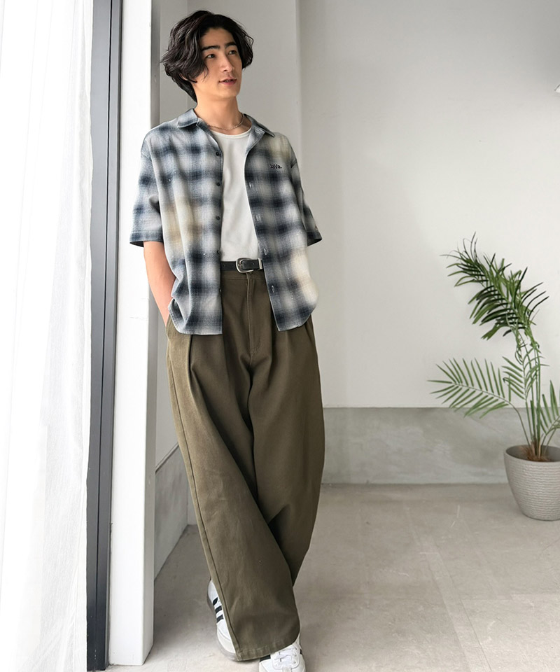 《JaVaジャバコラボ》ヴィンテージ加工 オンブレーチェック柄シャツ (半袖) JaVa クラシカルエルフ jo1320025 | classicalelf | 06