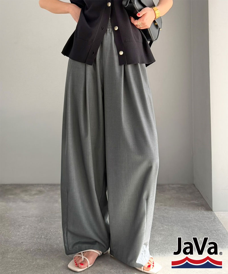 《 java ジャバコラボ 》ボトムス パンツ レディース ツータック イージーパンツ ゆったり | classicalelf