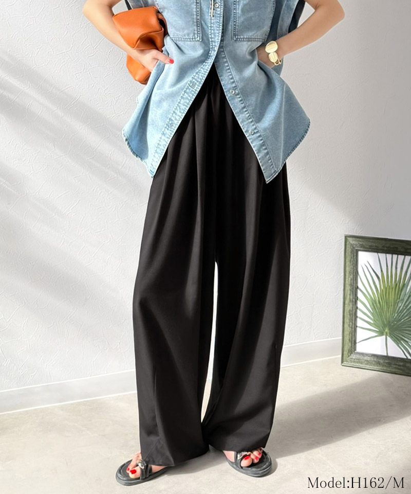 《 java ジャバコラボ 》ボトムス パンツ レディース ツータック イージーパンツ ゆったり | classicalelf | 02