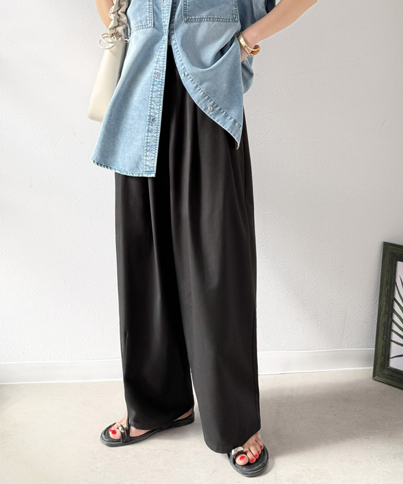 《 java ジャバコラボ 》ボトムス パンツ レディース ツータック イージーパンツ ゆったり | classicalelf | 03