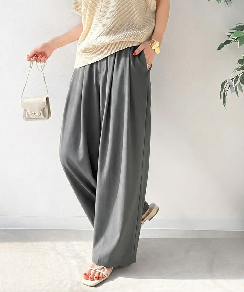 《 java ジャバコラボ 》ボトムス パンツ レディース ツータック イージーパンツ ゆったり | classicalelf | 09