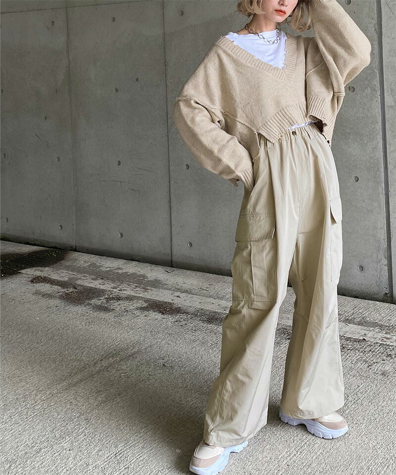 《javaジャバ コラボ》ボトムス パンツ レディース カーゴパンツ メンズ 男女兼用 ユニセックス ミリタリー バルーンシルエット ワイドパンツ | classicalelf | 08