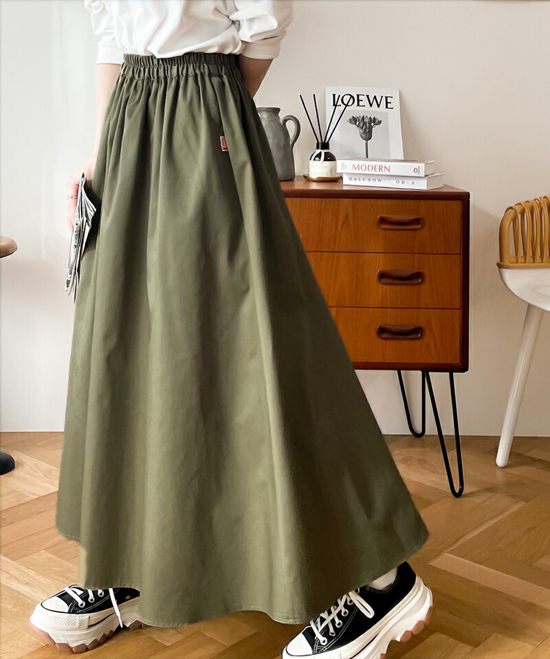 《java ジャバコラボ》 ボトムス スカート レディース ふんわり ボリューム たっぷり ギャザーフレア Aライン ドレープ ロング丈 | classicalelf | 03
