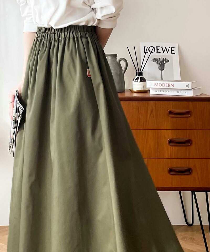 《java ジャバコラボ》 ボトムス スカート レディース ふんわり ボリューム たっぷり ギャザーフレア Aライン ドレープ ロング丈 | classicalelf | 05