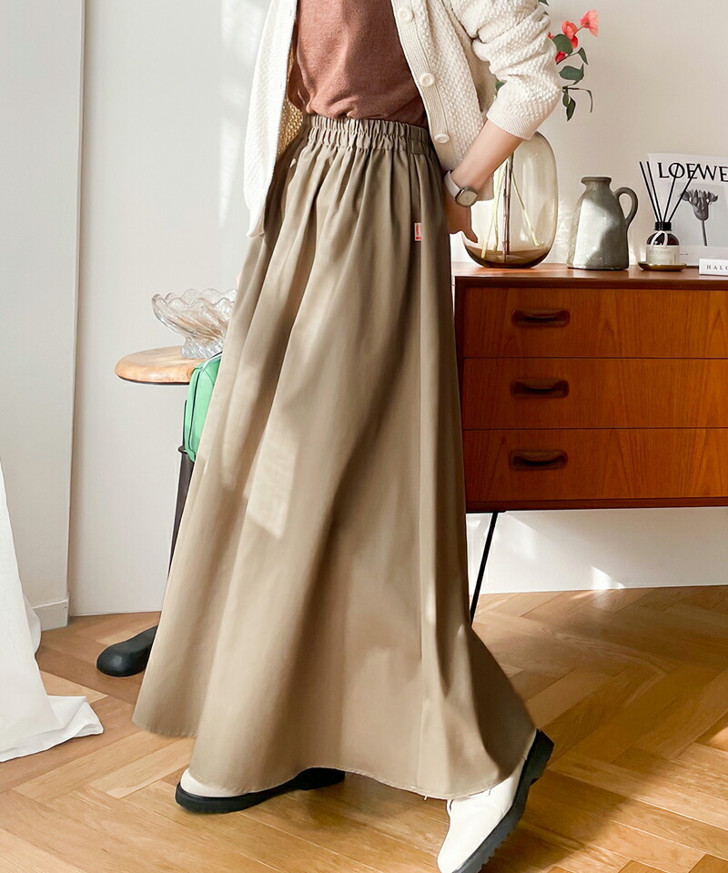 《java ジャバコラボ》 ボトムス スカート レディース ふんわり ボリューム たっぷり ギャザーフレア Aライン ドレープ ロング丈 | classicalelf | 08