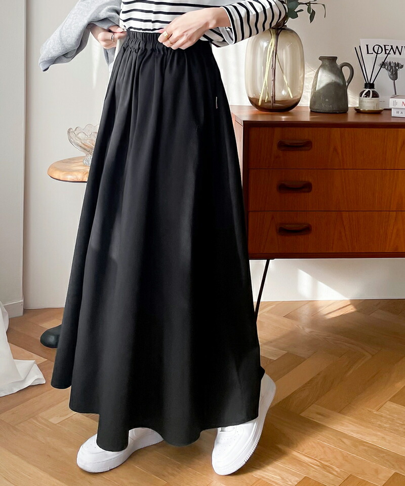 《java ジャバコラボ》 ボトムス スカート レディース ふんわり ボリューム たっぷり ギャザーフレア Aライン ドレープ ロング丈 | classicalelf | 10