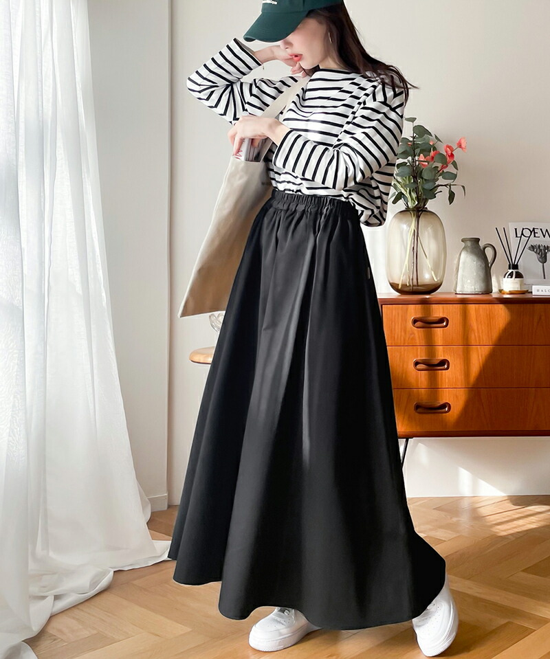 《java ジャバコラボ》 ボトムス スカート レディース ふんわり ボリューム たっぷり ギャザーフレア Aライン ドレープ ロング丈 | classicalelf | 11