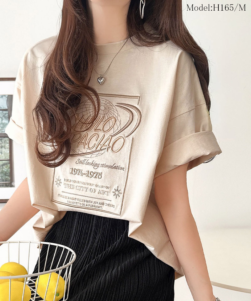 《JaVaジャバコラボ》シンプル派にも推したい！綿100％グラフィック刺繍Tシャツ（半袖） JaVa クラシカルエルフ jv1050356 | classicalelf | 06